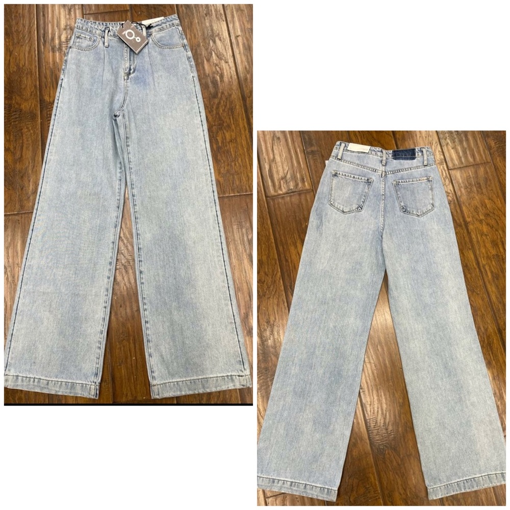 INSANE GENE High Rise Wide Leg Trouser Jeans - Picture 10 of 11